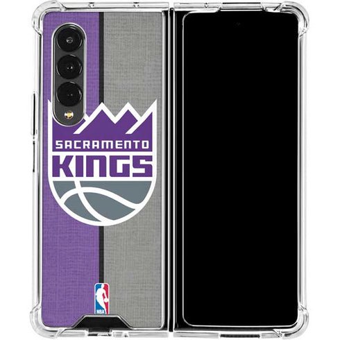 NBA Sacramento Kings Split Canvas Galaxy Z Fold4 5G Clear Case