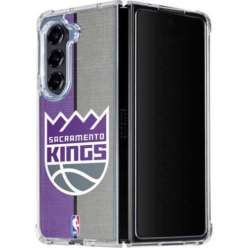 NBA Sacramento Kings Split Canvas Galaxy Z Fold5 5G Clear Case