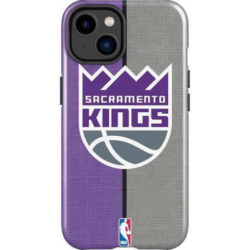 NBA Sacramento Kings Split Canvas iPhone 15 Plus Impact Case