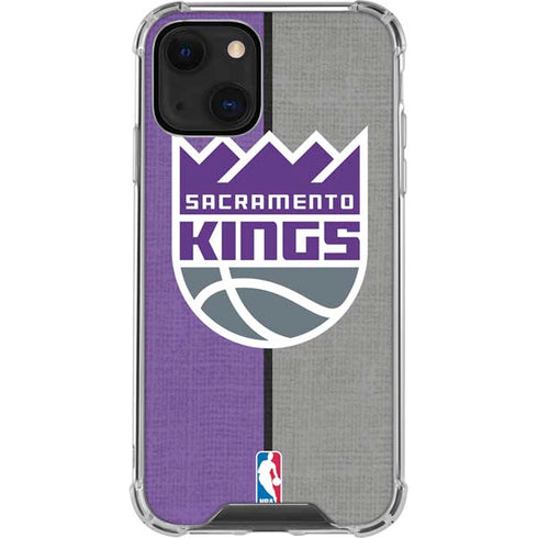 NBA Sacramento Kings Split Canvas iPhone 14 Plus Clear Case