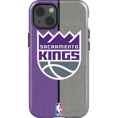 NBA Sacramento Kings Split Canvas iPhone 15 Impact Case