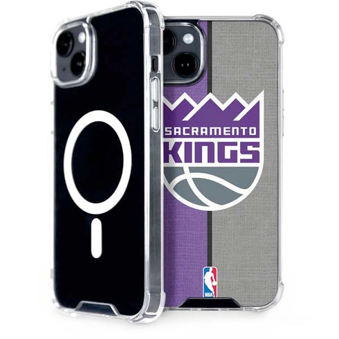 NBA Sacramento Kings Split Canvas iPhone 15 Plus MagSafe Case