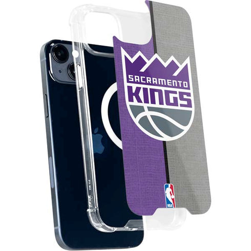 NBA Sacramento Kings Split Canvas iPhone 15 Plus MagSafe Case