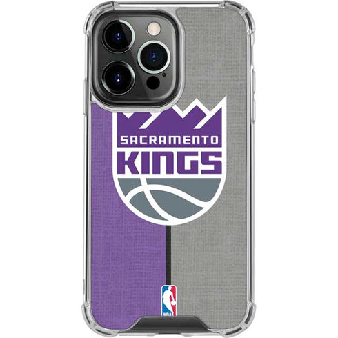NBA Sacramento Kings Split Canvas iPhone 14 Pro Clear Case