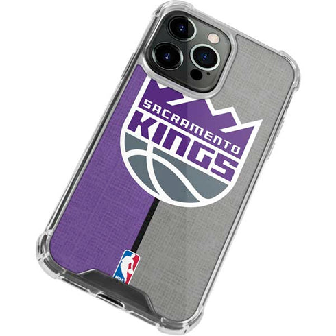 NBA Sacramento Kings Split Canvas iPhone 14 Pro Clear Case