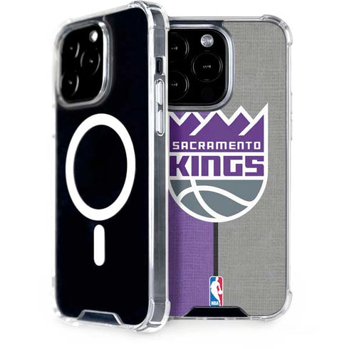 NBA Sacramento Kings Split Canvas iPhone 15 Pro MagSafe Case