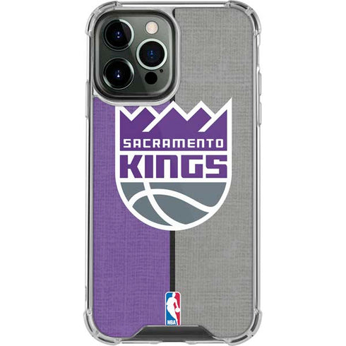 NBA Sacramento Kings Split Canvas iPhone 15 Pro Max Clear Case