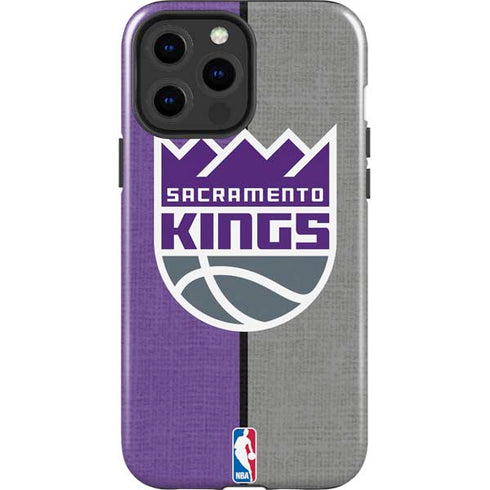 NBA Sacramento Kings Split Canvas iPhone 15 Pro Max Impact Case