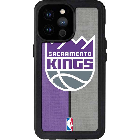 NBA Sacramento Kings Split Canvas iPhone 14 Pro Max Waterproof Case