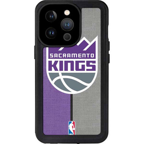 NBA Sacramento Kings Split Canvas iPhone 14 Pro Waterproof Case