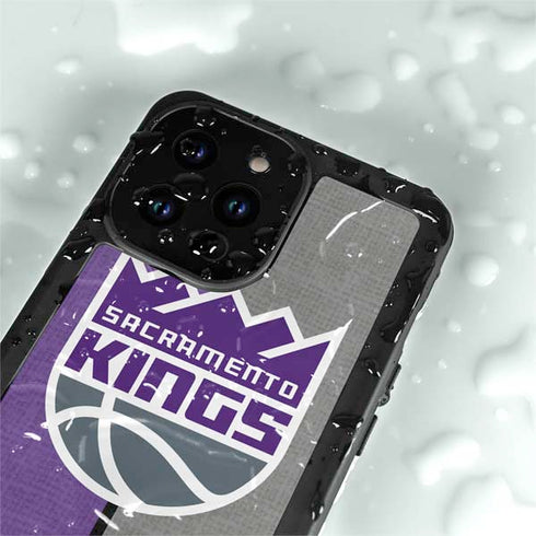 NBA Sacramento Kings Split Canvas iPhone 14 Pro Waterproof Case