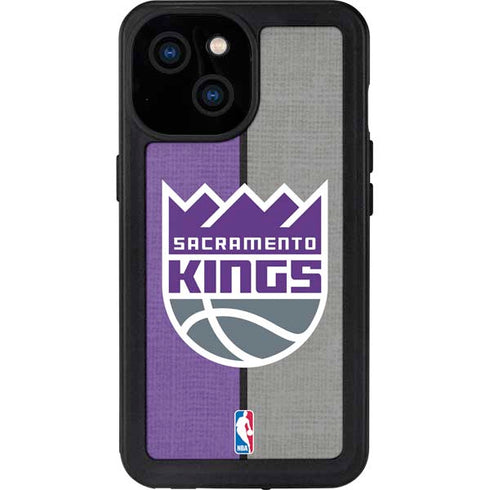 NBA Sacramento Kings Split Canvas iPhone 15 Waterproof Case