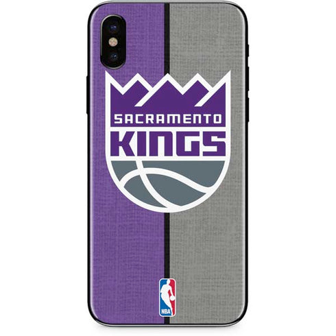 NBA Sacramento Kings Split Canvas iPhone X Skin