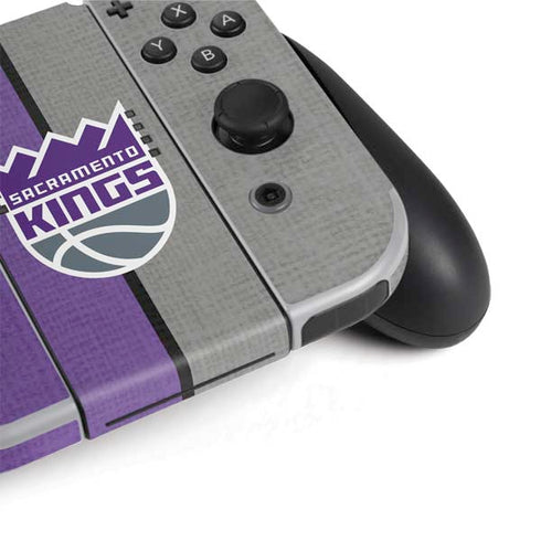 NBA Sacramento Kings Split Canvas Nintendo Switch OLED (2021) Skin