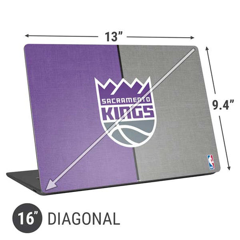 NBA Sacramento Kings Split Canvas Universal Laptop 16in (13 x 9.4in) Skin
