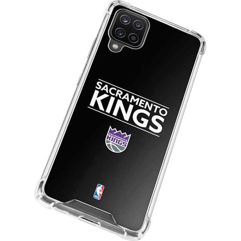 NBA Sacramento Kings Standard - Black Galaxy A12 Clear Case
