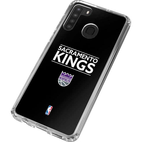 NBA Sacramento Kings Standard - Black Galaxy A21 Clear Case