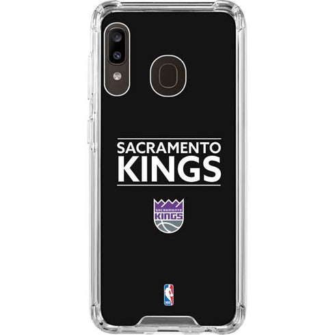 NBA Sacramento Kings Standard - Black Galaxy A30 Clear Case