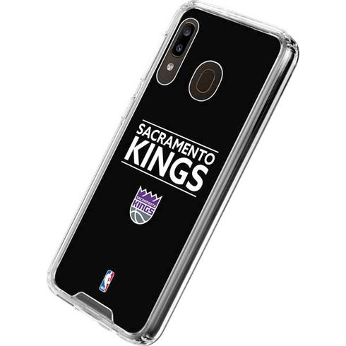 NBA Sacramento Kings Standard - Black Galaxy A30 Clear Case