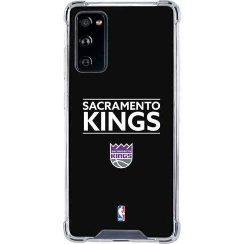 NBA Sacramento Kings Standard - Black Galaxy S20 FE Clear Case