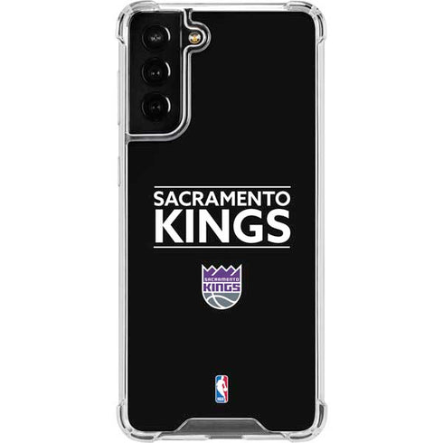 NBA Sacramento Kings Standard - Black Galaxy S21 FE Clear Case