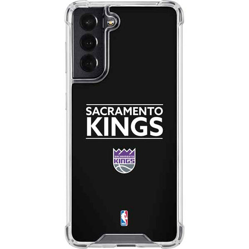 NBA Sacramento Kings Standard - Black Galaxy S22 Clear Case