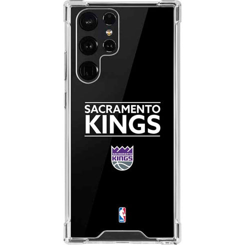 NBA Sacramento Kings Standard - Black Galaxy S22 Ultra Clear Case