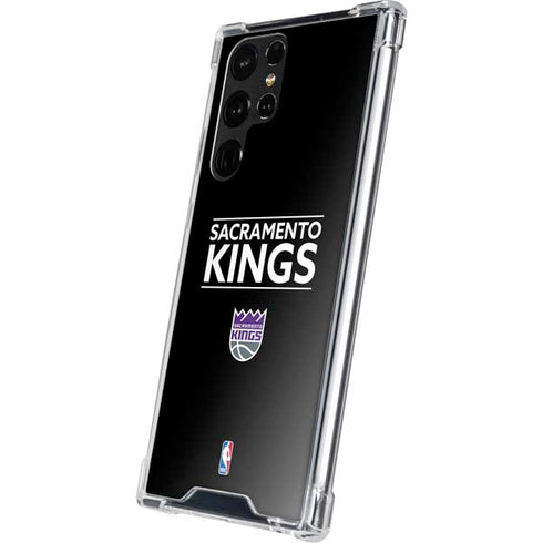 NBA Sacramento Kings Standard - Black Galaxy S22 Ultra Clear Case