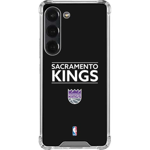 NBA Sacramento Kings Standard - Black Galaxy S23 Clear Case