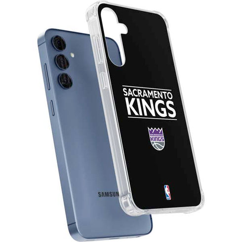 NBA Sacramento Kings Standard - Black Galaxy S24 Clear Case
