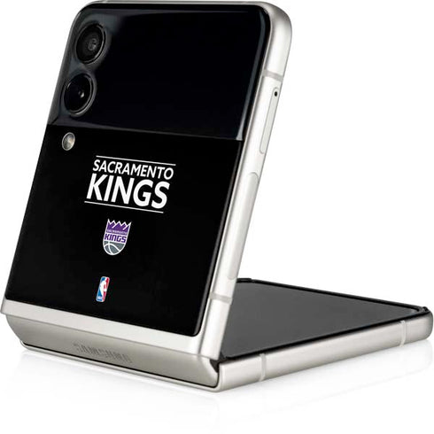 NBA Sacramento Kings Standard - Black Galaxy Z Flip3 5G Skin