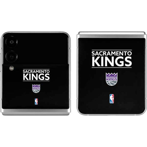 NBA Sacramento Kings Standard - Black Galaxy Z Flip4 5G Skin