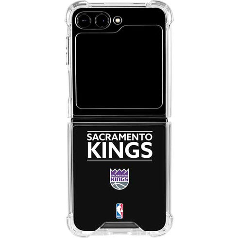NBA Sacramento Kings Standard - Black Galaxy Z Flip5 5G Clear Case