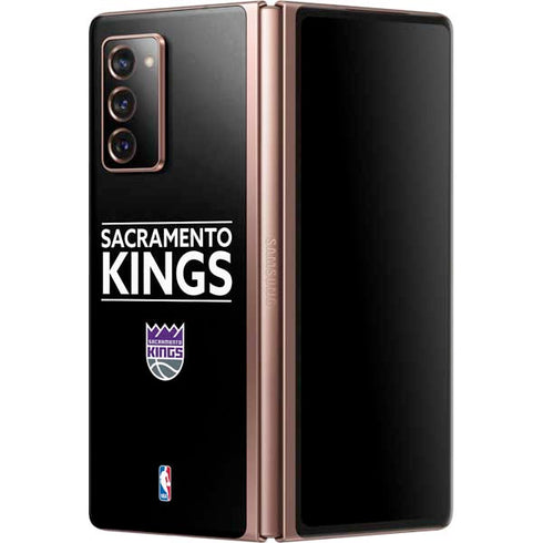 NBA Sacramento Kings Standard - Black Galaxy Z Fold2 5G Skin
