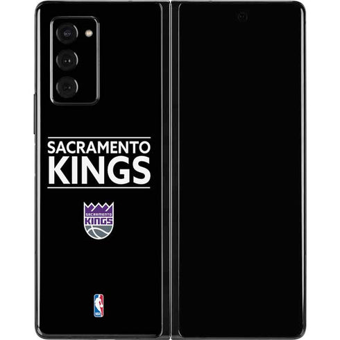 NBA Sacramento Kings Standard - Black Galaxy Z Fold2 5G Skin
