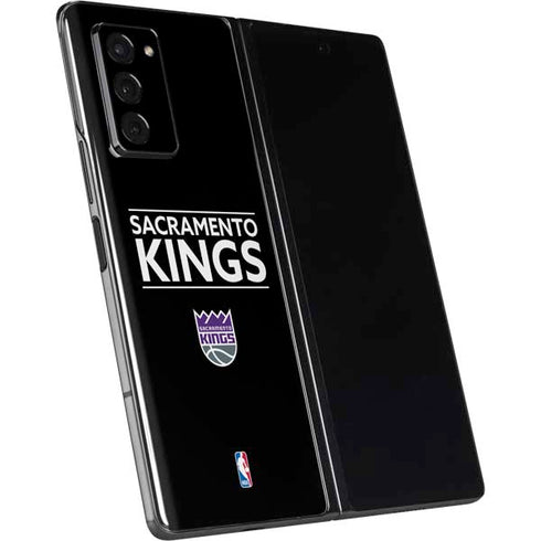 NBA Sacramento Kings Standard - Black Galaxy Z Fold2 5G Skin