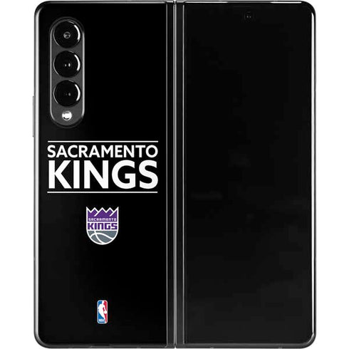 NBA Sacramento Kings Standard - Black Galaxy Z Fold3 5G Skin