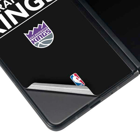 NBA Sacramento Kings Standard - Black Galaxy Z Fold3 5G Skin