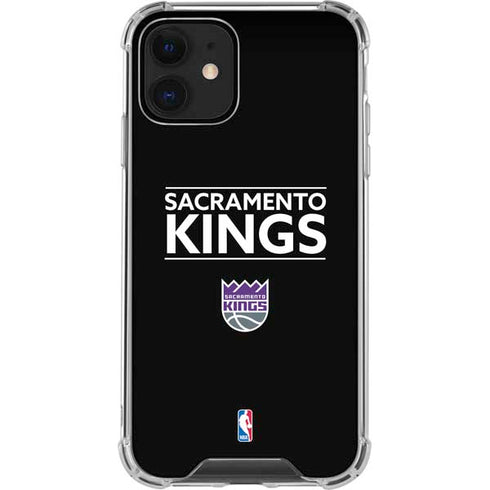 NBA Sacramento Kings Standard - Black iPhone 12 Clear Case