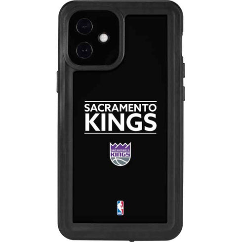 NBA Sacramento Kings Standard - Black iPhone 12 Mini Waterproof Case