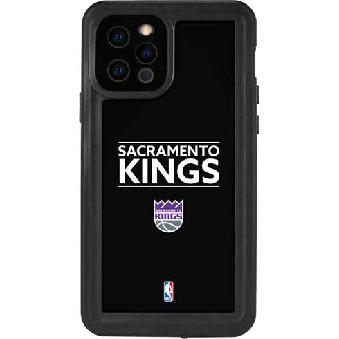 NBA Sacramento Kings Standard - Black iPhone 12 Pro Waterproof Case
