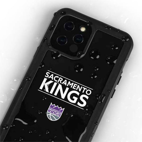 NBA Sacramento Kings Standard - Black iPhone 12 Pro Waterproof Case