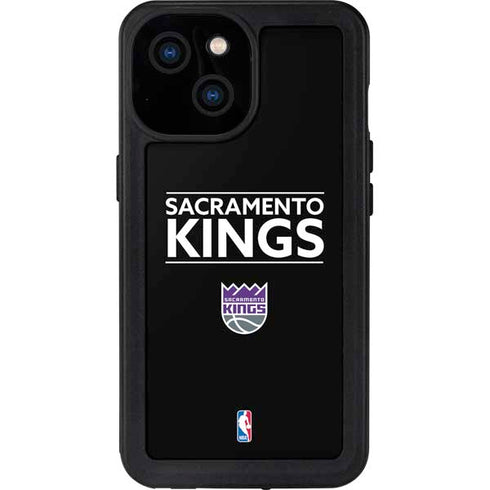 NBA Sacramento Kings Standard - Black iPhone 13 Mini Waterproof Case