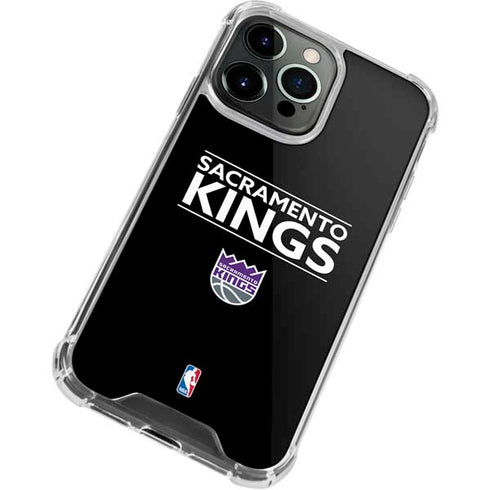 NBA Sacramento Kings Standard - Black iPhone 14 Pro Clear Case