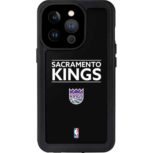 NBA Sacramento Kings Standard - Black iPhone 14 Pro Waterproof Case