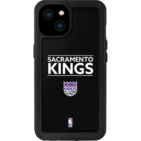 NBA Sacramento Kings Standard - Black iPhone 15 Plus Waterproof Case