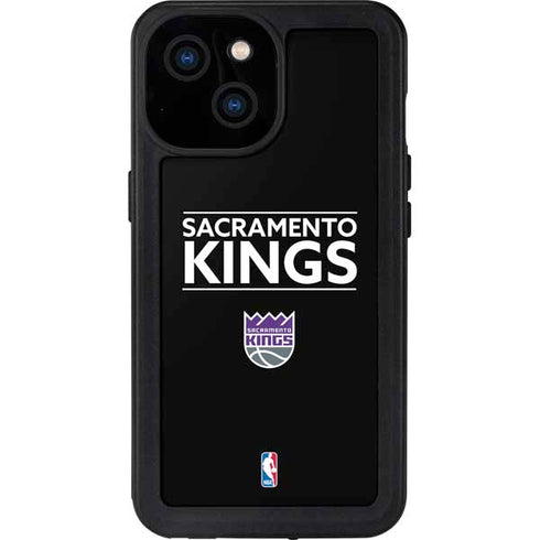 NBA Sacramento Kings Standard - Black iPhone 15 Waterproof Case