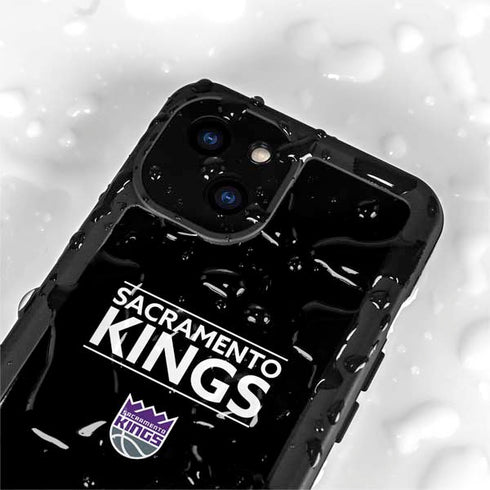 NBA Sacramento Kings Standard - Black iPhone 15 Waterproof Case