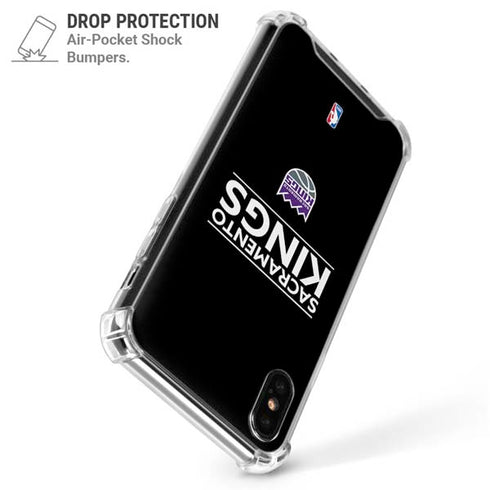 NBA Sacramento Kings Standard - Black iPhone XS Max Clear Case