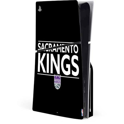 NBA Sacramento Kings Standard - Black PS5 Slim Disk Console Skin